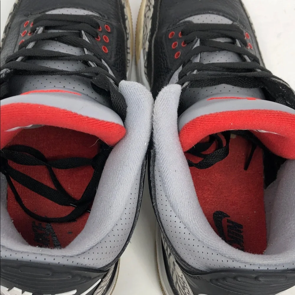 Nike Air Jordan 3 Retro 2018 Black Cement 854262-001 Men’s Sneakers - Size 12 - Picture 12 of 14